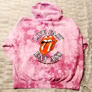 Assholes live forever Hoodie XL - Tye-dye pink live fast